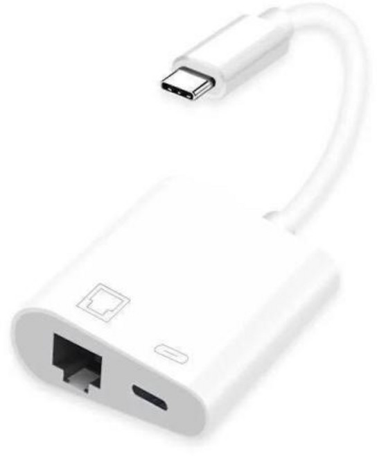 C타입-Rj45 이더넷 어댑터 Pd 라이트닝 듀얼 포트 네트워크 카드 Aiqiaou 100mbps 250mbps 1gbps 2gbps 5gbps, 1개