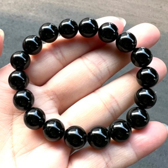 黑碧璽青金石手鍊 925純銀手串 8/10mm 男女款 避邪擋煞 防小人
