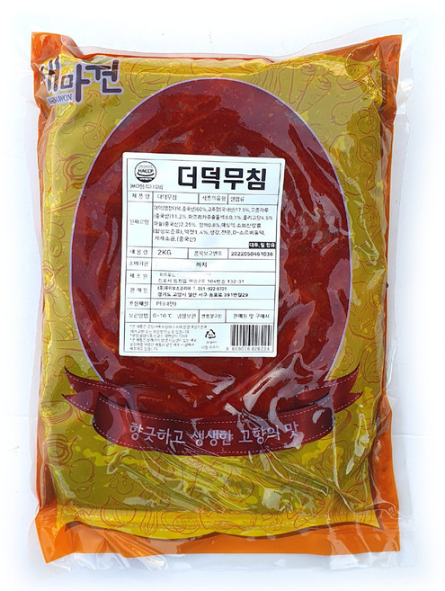 새마원 HACCP 국내 제조 더덕무침, 2kg, 1개