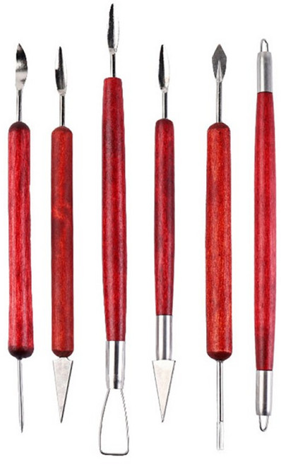 모디안 점토 도예 조소 도구 6종 세트, 6개입