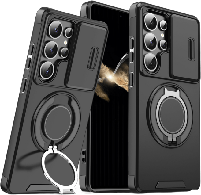 시선레드 360도 회전 링 거치대 카메라 슬라이드 커버 케이스