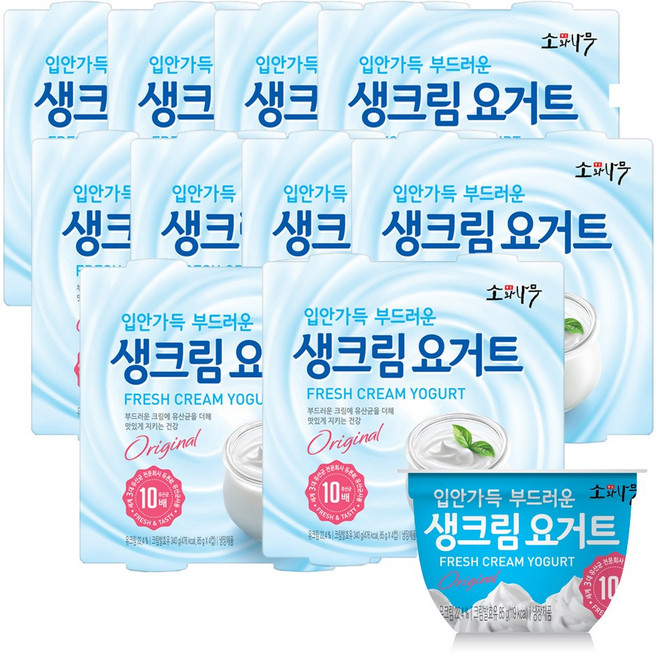 동원 F&B 소와나무 생크림 요거트 85g, 40개