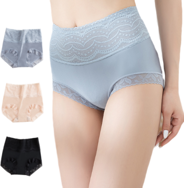 리치블랑 여성 레이스 하이웨이스트 복대 팬티 3p
