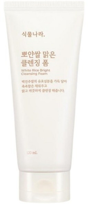 식물나라 뽀얀쌀 맑은 클렌징폼, 1개, 120ml