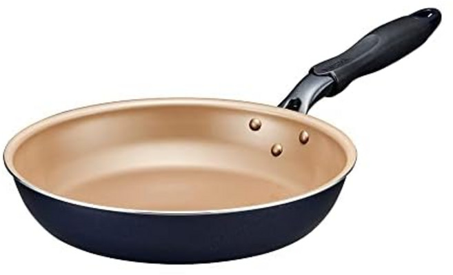 에버쿡 후라이팬 26Cm 가스불전용 경량 500일 보증 잘 타지 않는 프라이팬 PFOA 프리 네이비 도우시샤, 1개