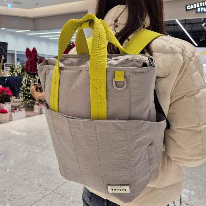 투바이젠 가벼운 기저귀 가방 백팩, 그레이