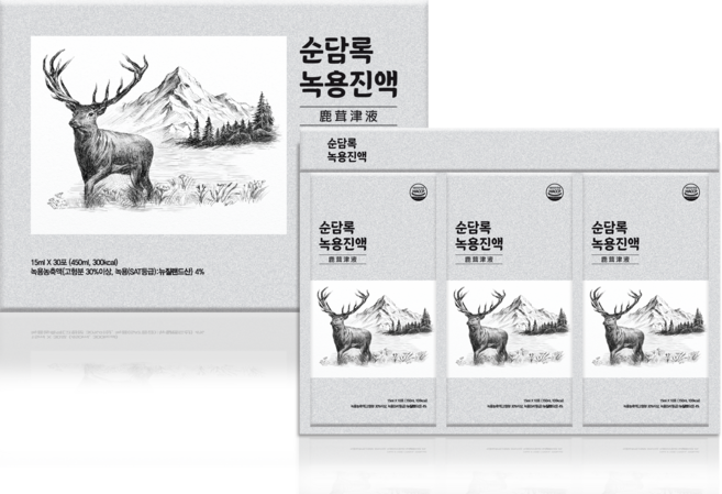 순담록 녹용 진액 15ml * 30포 어린이 직장인 노인 청소년, 1개, 450ml