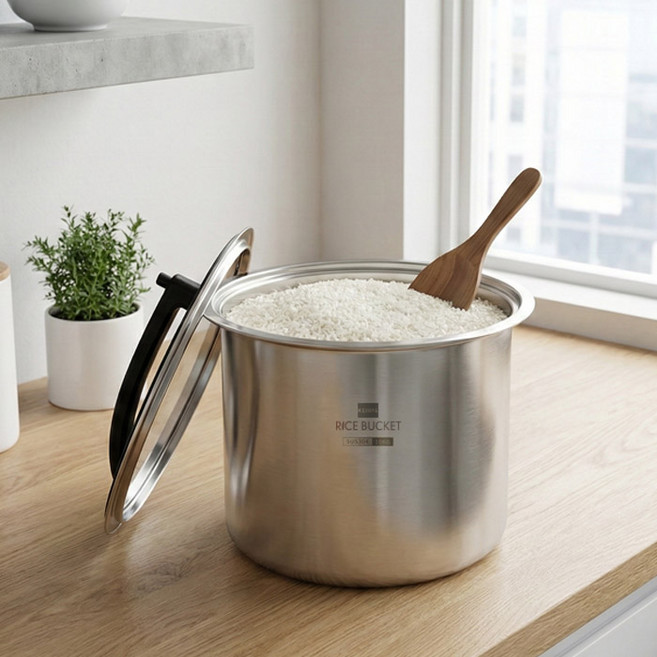 캠파 304 스텐레이스쌀통 10kg 진공압밀폐 무전원, 1개