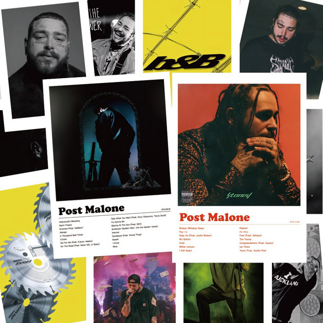 포스트말론 힙합 인테리어포스터 사진액자 Post Malone 포스터액자 모음, 19, A4 사이즈, 포스터만 구매