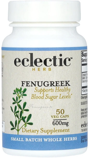 Eclectic Herb Herb Fenugreek 600 mg 50 Veg Caps, 1개 - 쿠팡