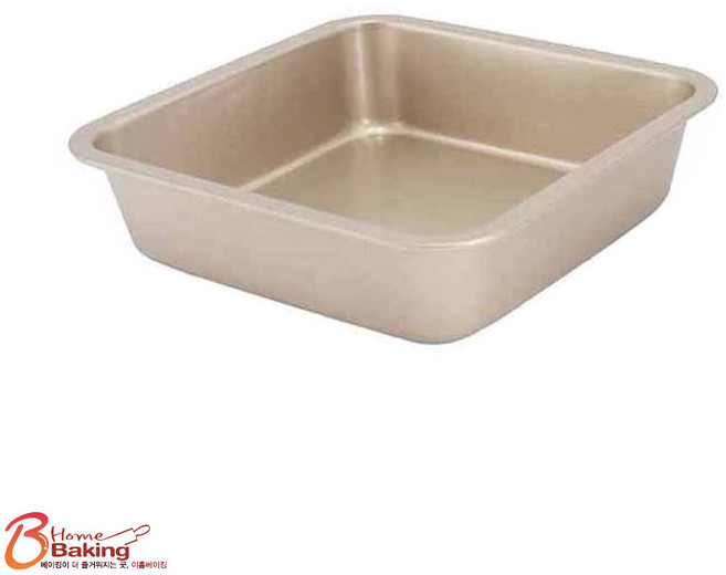 이홈베이킹 정사각팬금색 18cmx3cm, 1개