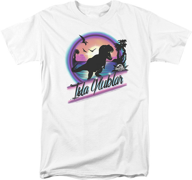 ROCKPANDA Airbrush Isla Nublar Jurassic Park 반팔티
