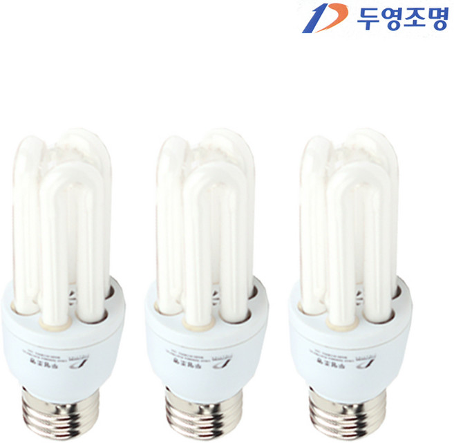 두영 삼파장 색구 컬러 램프 11W 청색 - 3개입 세트