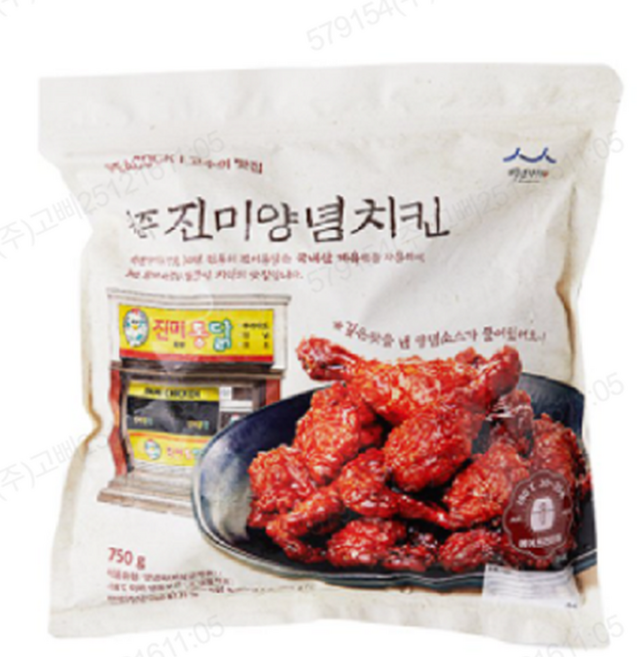 [피코크]원주 진미 양념치킨 750g, 단품, 1개