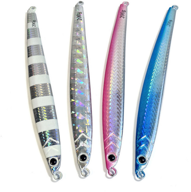 롱지그 대방어 부시리 대삼치 왕대구 딥지깅 산갈치 메탈지그 몬스팅, 1개, 300g, 블루실버