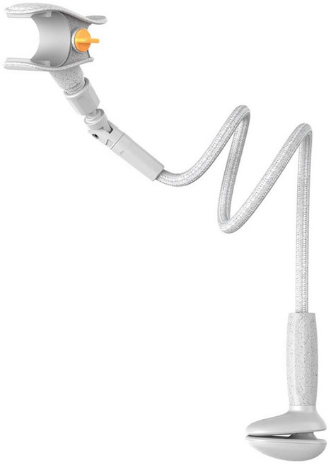 티파스 조이룸 프리미엄 구스넥 침대 핸드폰 자바라 누워서 거치대 이중관절 540도, 1개, 화이트