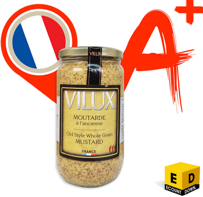 프랑스산 VILUX 올드스타일 홀그레인 머스타드, 1개, 830g