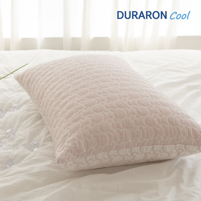 시원한 듀라론 양면 베개 커버 2개 접촉냉감 쿨 아이스, 미키-핑크