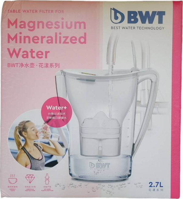 BWT 倍世 德國 鎂離子濾水壺, 1個, 白