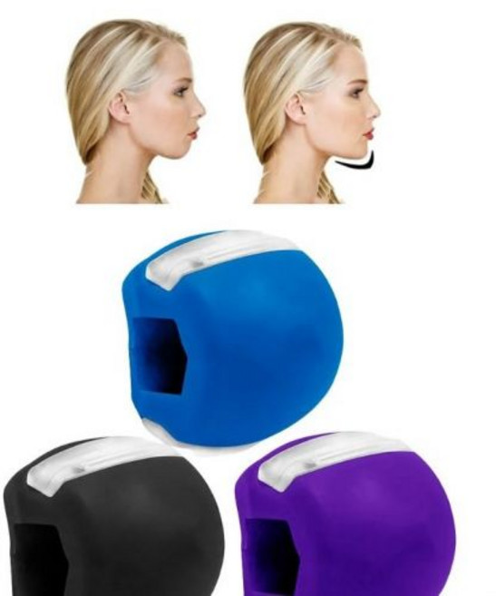 입운동 피트니스 얼굴 마사지 턱 근육 씹는공 훈련, 입운동블랙G00933, 1개