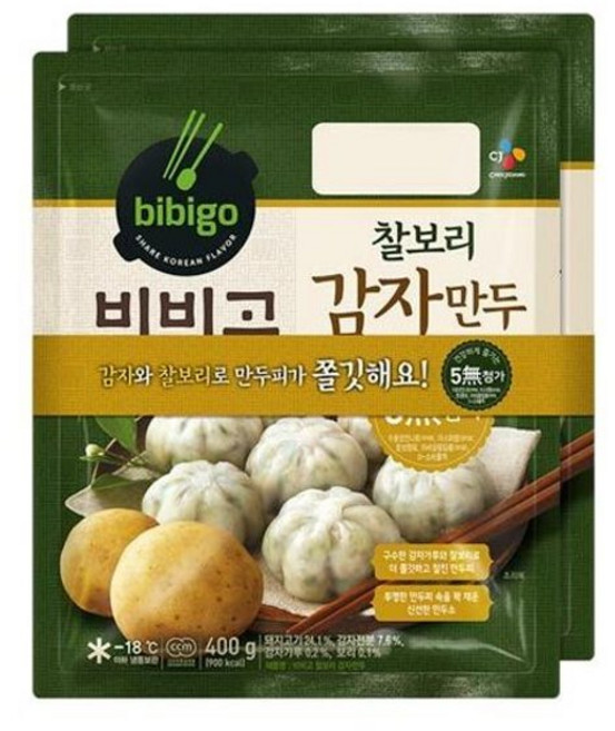 비비고 찰보리 감자만두, 400g, 4개