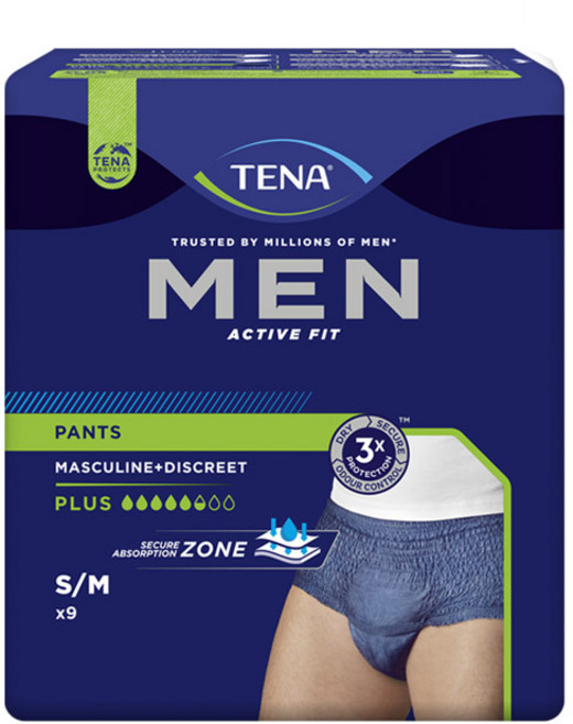 테나 맨 언더웨어 중형 9매 1팩 남성전용 성인용기저귀 팬티형, 9매입, 1개