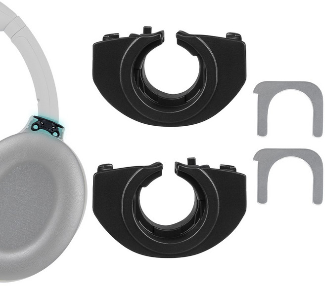 SOULWIT 힌지 회전 교체 부품-호환 소니 Sony WH-1000XM4 헤드폰용 좌우 회전 관절 피벗 수리 부품 액세서리, 1세트, Black, XM4