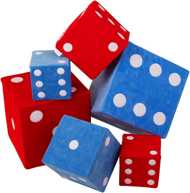 대형스펀지주사위30cm, 빨강, 1개