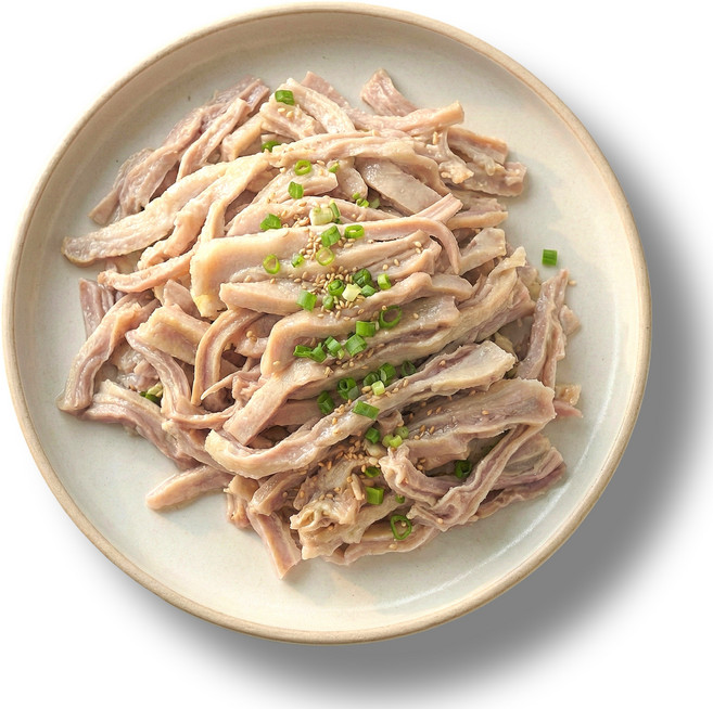 한돈 삶은 돼지 오소리감투 슬라이스 돈내장, 2개, 1kg