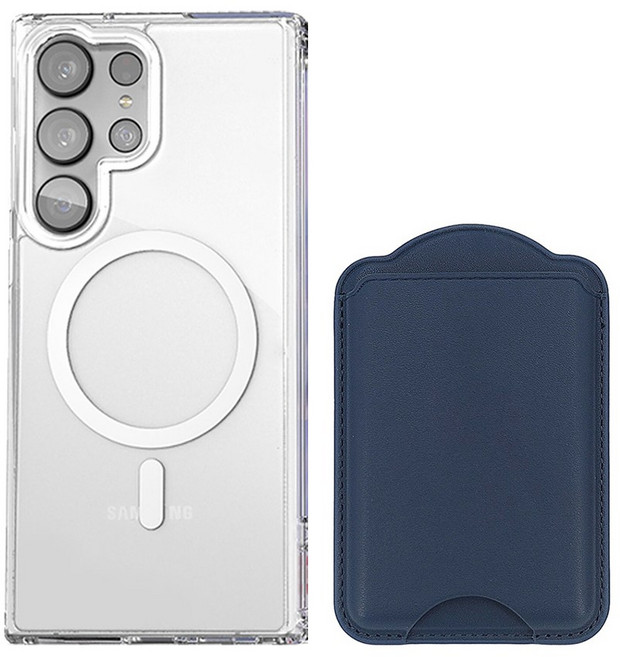 EVOL 강한자력 갤럭시 맥세이프 케이스 + 가죽 카드지갑 세트