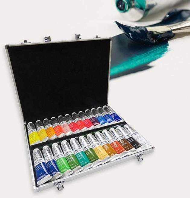 윈저앤뉴튼 윈톤 유화물감 세트, 37ml, 24색