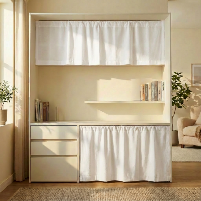 유스몰 광목 가리개커튼 도어 베란다 가리개 봉집형