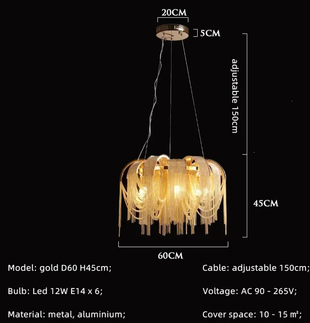 무드등 줄조명 인테리어 간접 LED 무선 조명등 수면 우주빔 램프 포스트 모던 Led E14 펜던트 조명 알루미, 04 gold D60cm, 03 white light 6500K