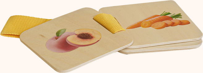 피카비 나무책 원목 아기책 유아책 첫책 보드북 과일책 실사책, 1개, 페이지 별 상이