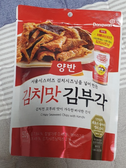 동원 양반 김치 김부각, 50g, 9개