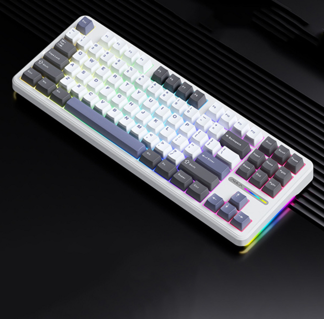 AULA 타란튤라 F87/F87PRO독거미 키보드 가스켓구조 기계식키보드, 그레이축V4, F87 Pro, 네이비그레이