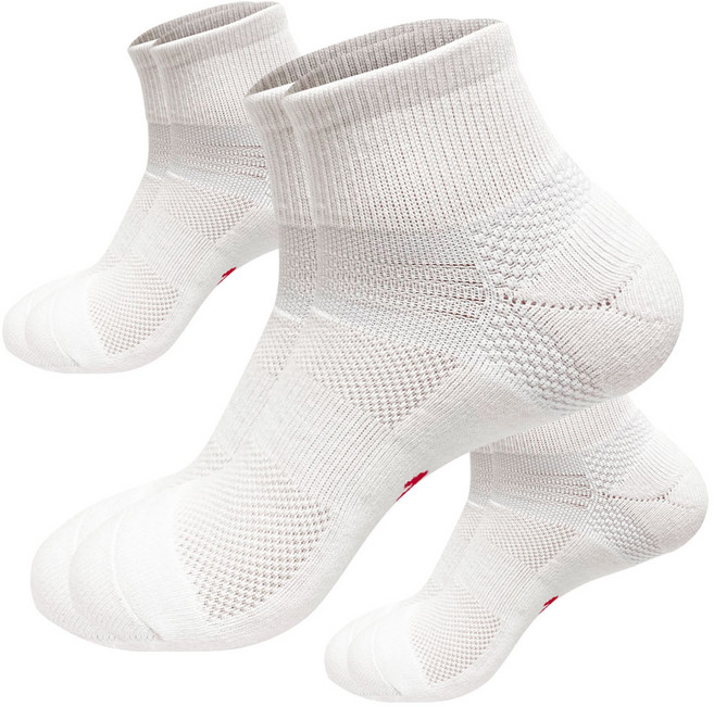 벗겨지지 않는 브이존 기능성 스포츠 양말, 1세트, 화이트