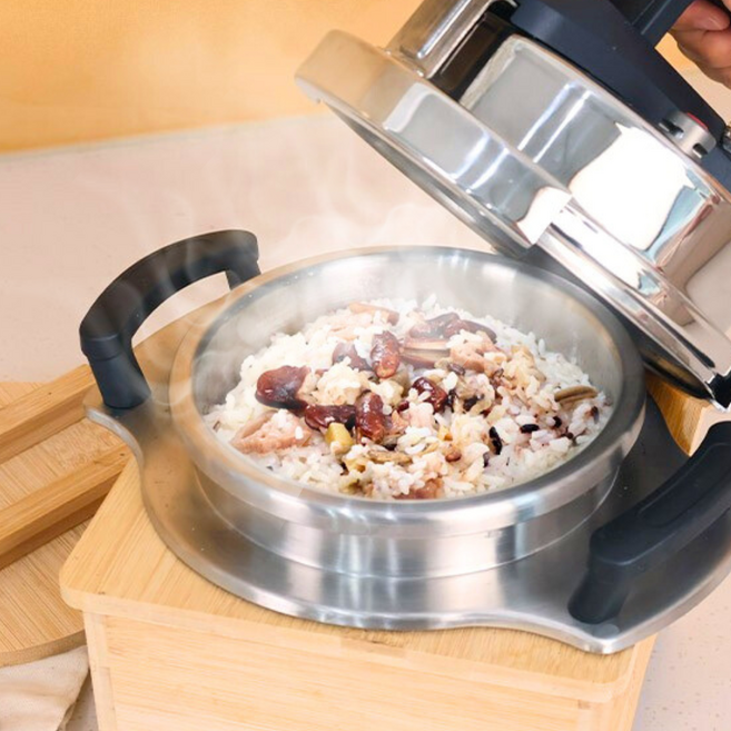 밥솥당 5분 누룽지 가마솥 압력밥솥 2.0L 나무받침세트 1~5인용, 1개, 혼합색상, 2ml