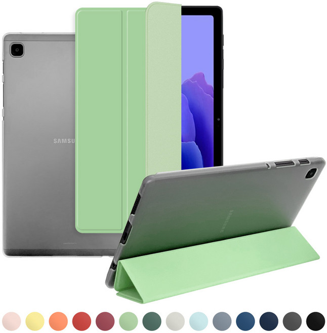 갤럭시탭A7 10.4 2020 TZ-36 투명 퓨어 커버 케이스, 와인