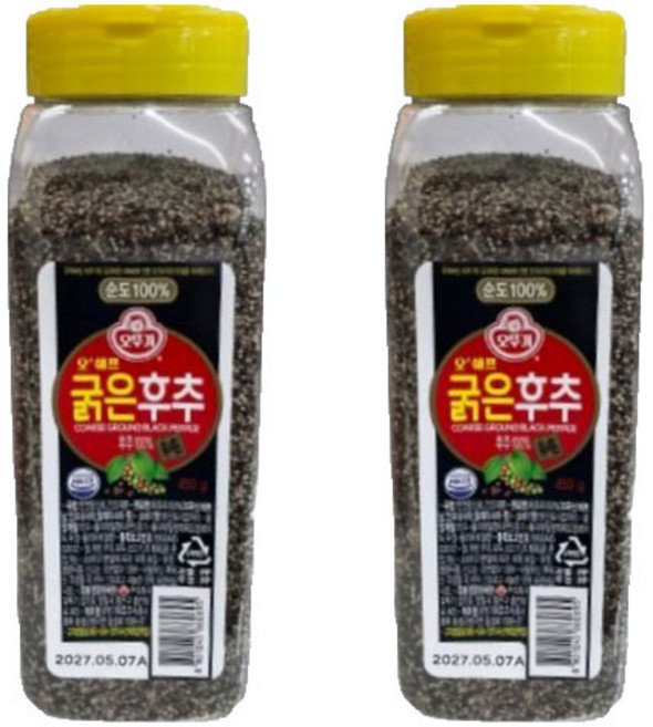 오뚜기 오쉐프 굵은후추 PET 450g 빠른배송, 2개