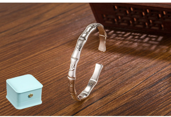 르떼르넬 JSWB075 Silver 대나무 뱀부 여자 실버 뱅글 팔찌 은팔찌