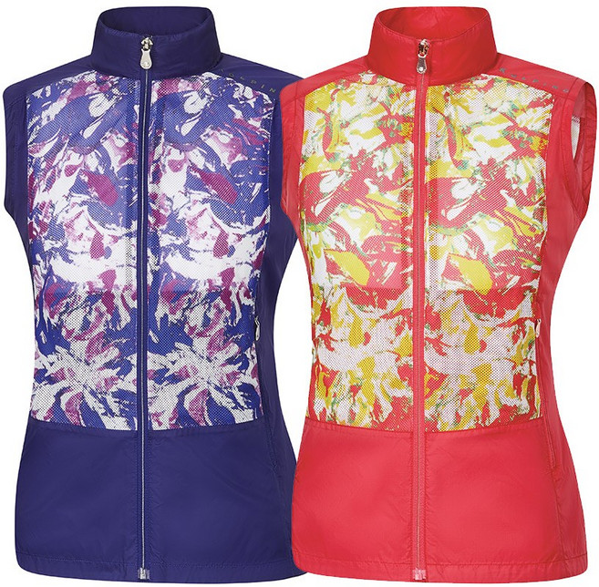 콜핑 여성 여름 나일론 메쉬 플라워패턴 등산 조끼 1872VK098W