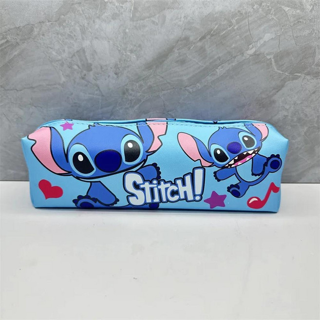 디즈니 필통 학용품 귀여운 문구 정리 가방 홀스터 사무용 펜 박스 키트, A.  20x5.5x6cm, 1. Stitch, 1개