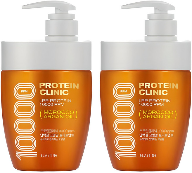 엘라스틴 프로틴 클리닉 10000 고영양 단백질 트리트먼트 플로럴 머스크향, 700ml, 2개