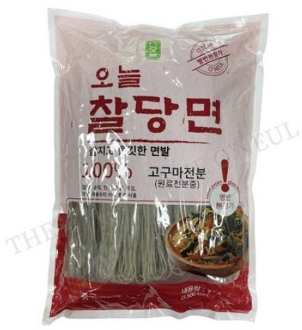 오늘 찰당면, 3개, 1kg