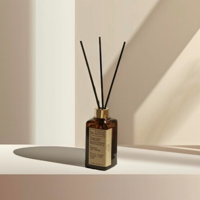 오디너리앤코 실내디퓨저 고급 방향제 화장실 사무실 거실 침실 (+블랙섬유스틱5pcs), 1세트, 100ml, 샤인머스캣향