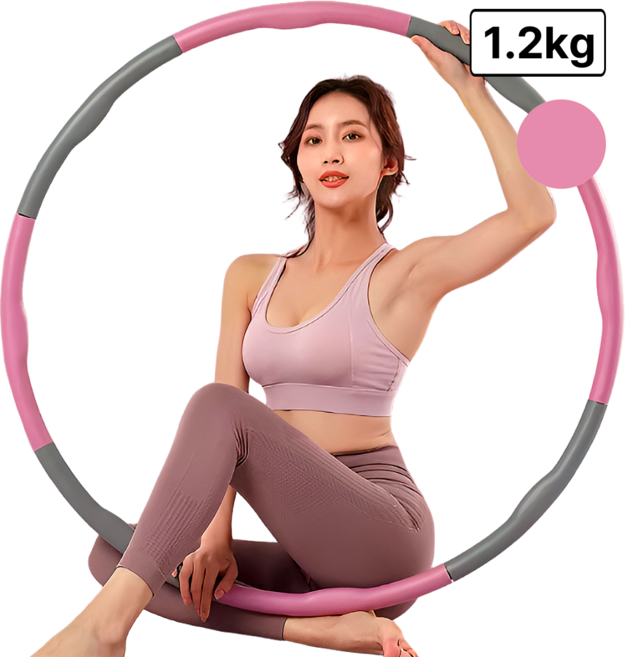 코치케이 실내 어린이 아동 유아 키즈 초등 성인 최상급 지압 뱃살 다이어트 돌기형 훌라후프, 1개, 라벤더 퍼플, 1.2kg