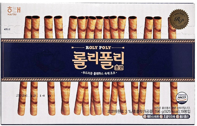 해태 롤리폴리 초코, 2개, 195g