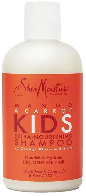 Sheamoisture 엑스트라 너리싱 아동용 샴푸 망고. 당근 시어 버터 함유 236.6ml (8온스), 237ml, 1 - 쿠팡