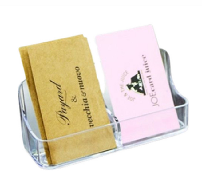 세로형 데스크 라운드 더블 명함꽂이 카드꽂이 2칸